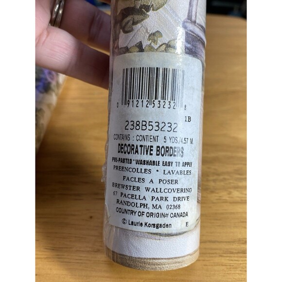 Lot of 4 Brewster 238B53232 Borders and More Flower Pot Wallpaper Border 5 yds. - Picture 3 of 6